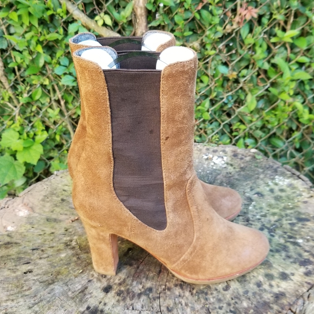 Vintage Chelsea Stretch Gore Chunky Platform Boots